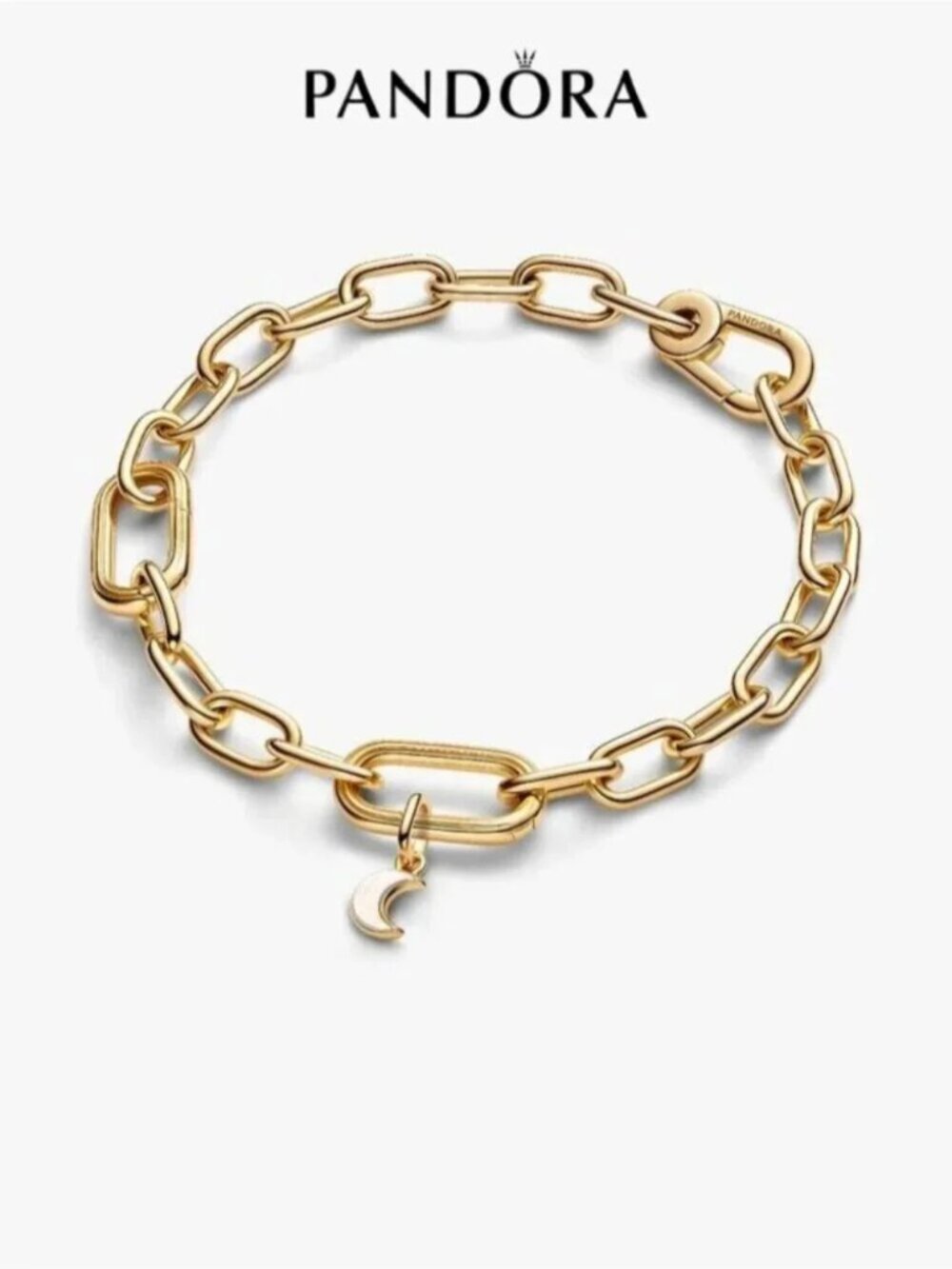 Pandora White Crescent Moon Mini Dangle Charm